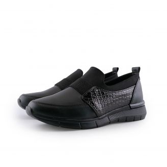 260043 Aerostep  Γυναικεία Loafers ΜΑΥΡΟ