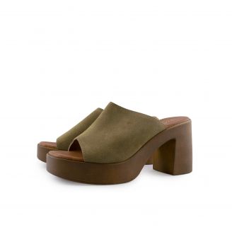 1214 Love4shoes Γυναικεία Πέδιλα Mules ΛΑΔΙ