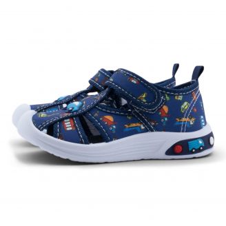 131-0125  Love4shoes Παιδικά Πάνινα Πέδιλα ΜΠΛΕ