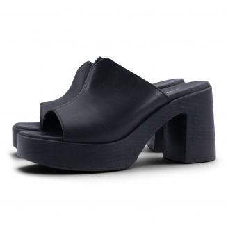 125 Juliet Γυναικεία Δερμάτινα Mules ΜΑΥΡΟ