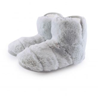 185038 Love4shoes Γυναικείες Παντόφλες Χειμερινές ΓΚΡΙ