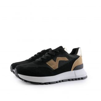 166R Love4shoes Γυναικεία Sneakers ΜΑΥΡΟ