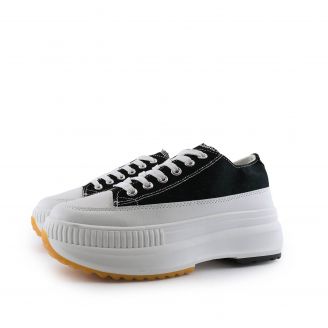 462 Love4shoes Γυναικεία Sneakers ΜΑΥΡΟ