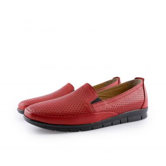 601 Damkal Γυναικεία Loafers - Slip On ΚΟΚΚΙΝΟ