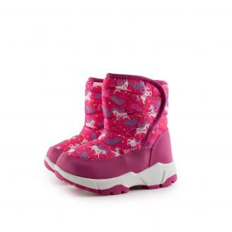 161-2077 Love4shoes Παιδικές Γαλότσες Κορίτσι Apres Ski ΦΟΥΞΙΑ