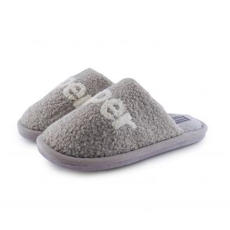 6089MD Love4shoes Γυναικεία Παντόφλες Χειμερινές ΓΚΡΙ