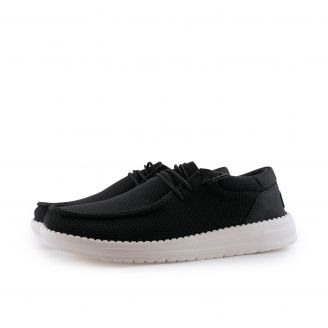 1211SU Love4shoes Ανδρικό Πάνινο Casual ΜΑΥΡΟ