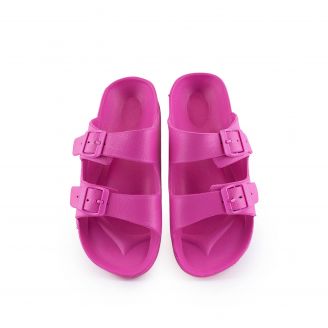 67-218 Love4shoes Γυναικεία Σαγιονάρες Slides ΦΟΥΞΙΑ