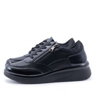10730039 Parex Γυναικεία Sneakers ΜΑΥΡΟ