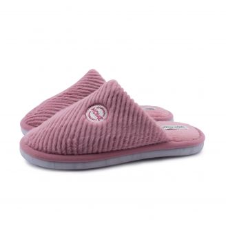9664MD Love4shoes Παντόφλες Χειμερινές ΡΟΖ