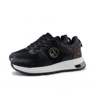LY626 Love4shoes Γυναικεία Sneakers ΜΑΥΡΟ