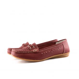 52-0041 SCANDI Γυναικεία Loafers - Slip On ΚΟΚΚΙΝΟ