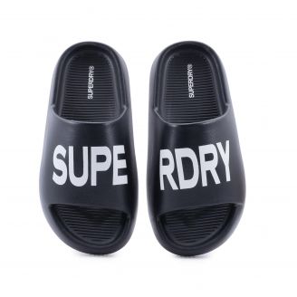 24225TXS Superdry Γυναικείες Σαγιονάρες Slides ΜΑΥΡΟ