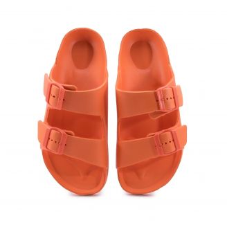 928030 Love4shoes Γυναικεία Σαγιονάρες Slides ΠΟΡΤΟΚΑΛΙ