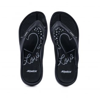 1250699 Love4shoes Γυναικεία Σαγιονάρες ΜΑΥΡΟ