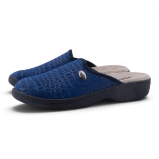 381-26507 Adam's Γυναικείες Παντόφλες Χειμερινές ΜΠΛΕ