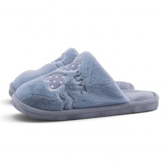 XL-8071 Love4shoes Γυναικείες Παντόφλες Χειμερινές ΓΚΡΙ