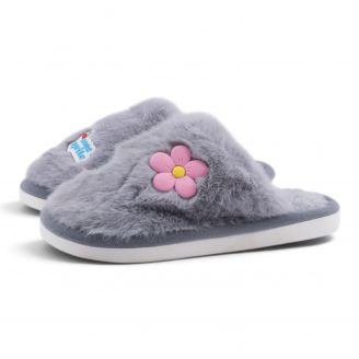 554-31 Love4shoes Παιδικές Παντόφλες Χειμερινές ΓΚΡΙ