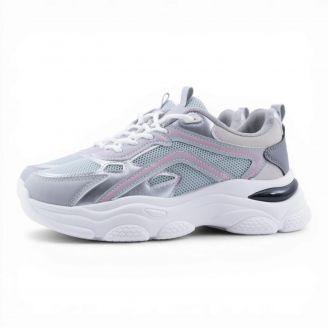 988040 Love4shoes Γυναικεία Sneakers ΓΚΡΙ
