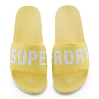 310256A  Superdry Γυναικείες Σαγιονάρες Slides ΚΙΤΡΙΝΟ