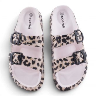 280-0156 Love4shoes Γυναικεία Σαγιονάρες Slides ΜΠΕΖ