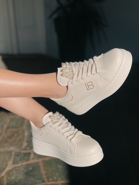 9617 Laura Biagiotti Γυναικεία Sneakers ΛΕΥΚΟ