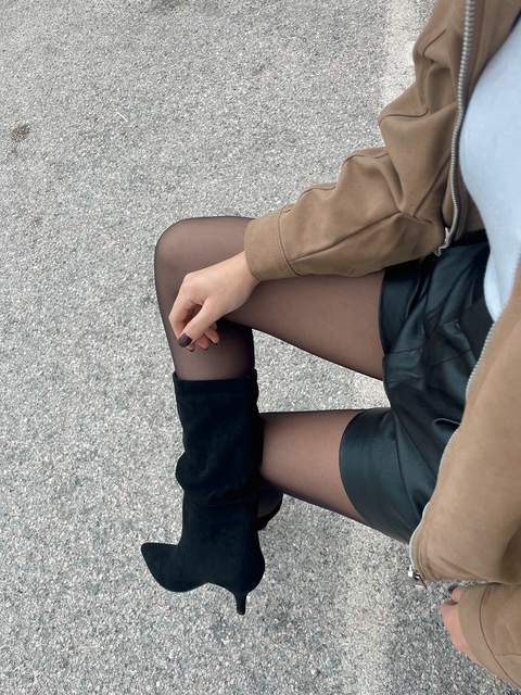 13A Love4shoes Γυναικείες Μπότες ΜΑΥΡΟ