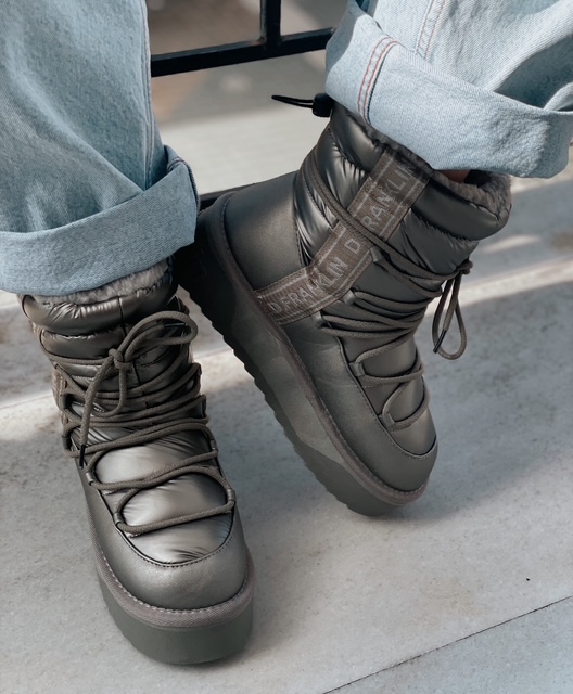 371016 D.Franklin Γυναικεία μποτάκια με γούνα - Snow Boots ΜΠΡΟΝΖΕ