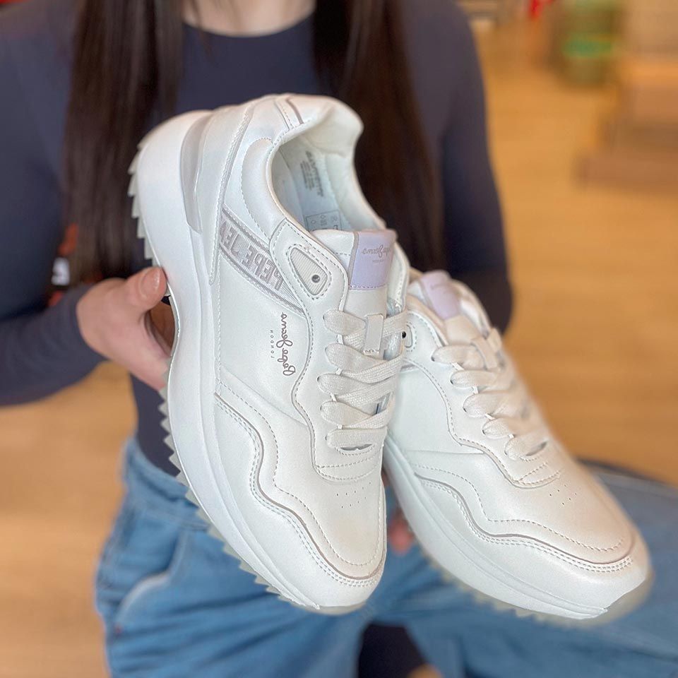 PLS600021 Drop2 Kimi Pepe Jeans Γυναικεία Sneakers ΛΕΥΚΟ